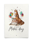 Strohpapier-Postkarte "Happy Möhrs-day"