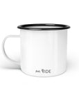 Emaille-Tasse "American Saddlebed"