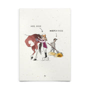 Strohpapier-Postkarte "Mister ride"