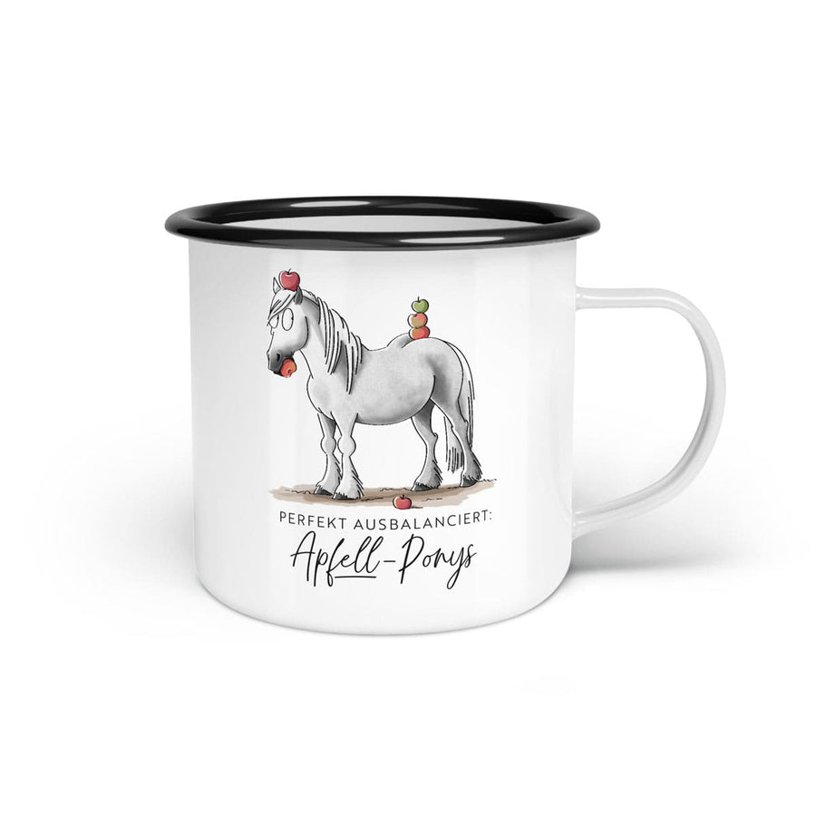 Emaille-Tasse "Apfell-Pony"