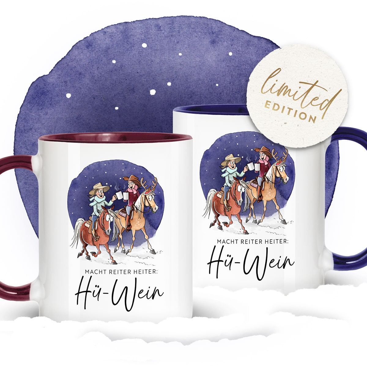 2er-Set "Hü-Wein" | Keramik | Western