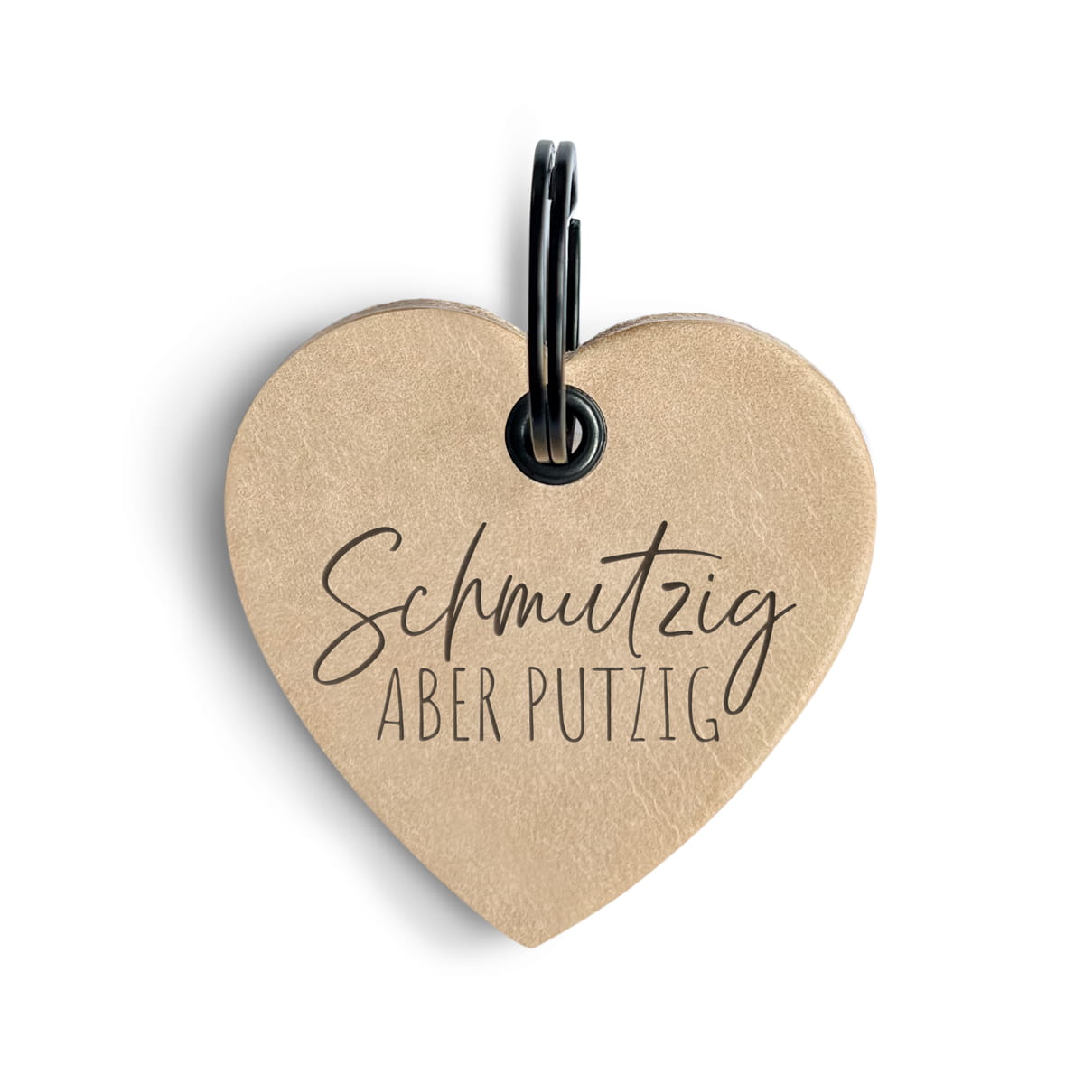 Lederanhänger "Schmutzig aber putzig"