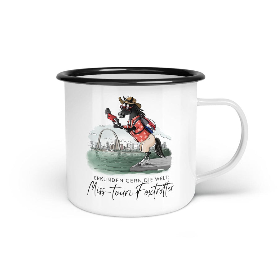 Emaille-Tasse "Miss-touri Foxtrotter"