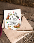 Strohpapier-Postkarte "Heu ist dein Geburtstag"