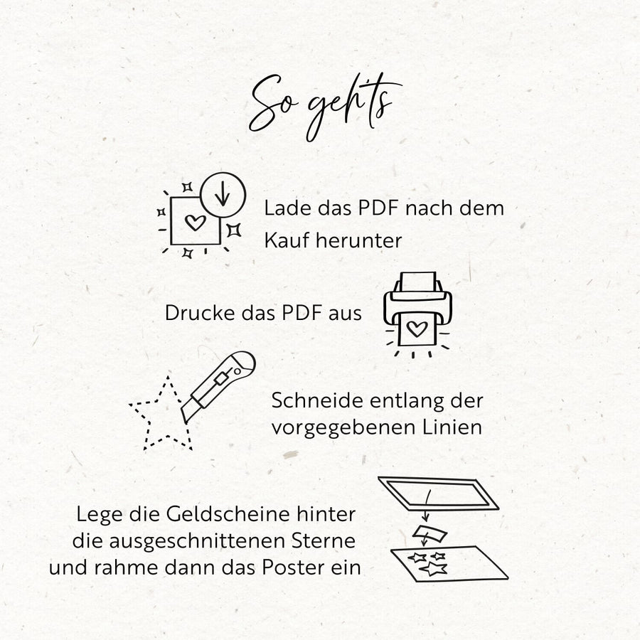 X-Mas Geldgeschenk Druckvorlage