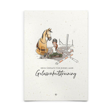 Strohpapier-Postkarte "Gelassenheitstraining"