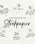 Strohpapier-Postkarte "It's reining"