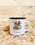 Emaille-Tasse "Freibierger"