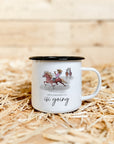 Emaille-Tasse "isi going"