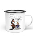 Emaille-Tasse "Meine mrs. ride"