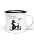 Emaille-Tasse "Meine mrs. ride"