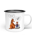 Emaille-Tasse "Meine mrs. ride"