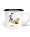 Emaille-Tasse "Mister ride"