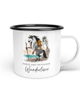 Emaille-Tasse "Wanderlusier"