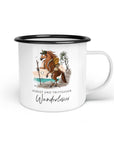 Emaille-Tasse "Wanderlusier"