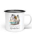 Emaille-Tasse "Wanderlusier"