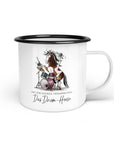 Emaille-Tasse "Drum-Horse"