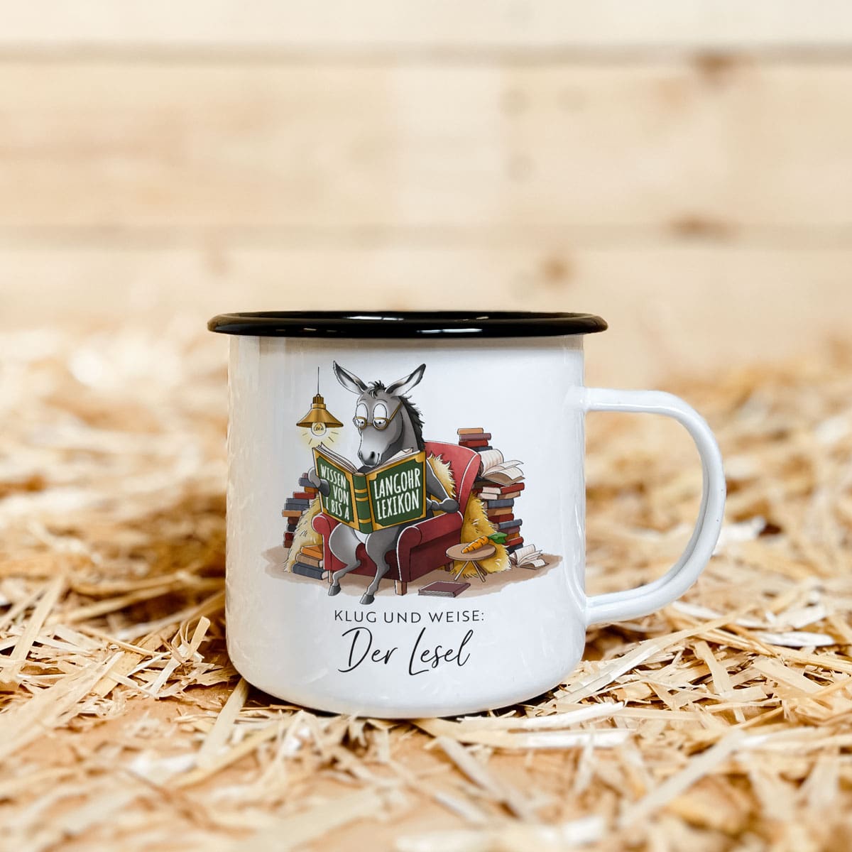 Emaille-Tasse "Lesel"