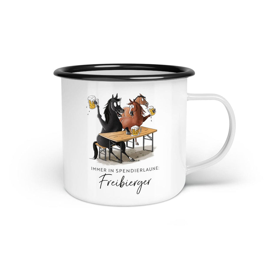 Emaille-Tasse "Freibierger"