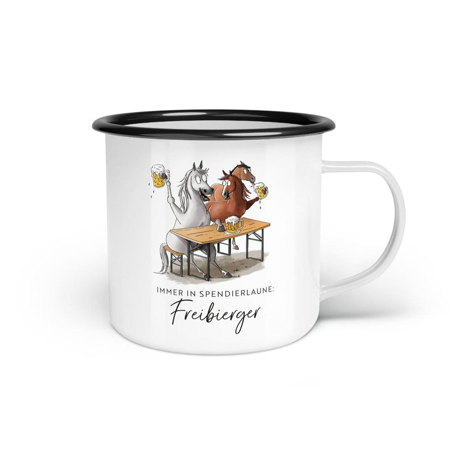 Emaille-Tasse "Freibierger"