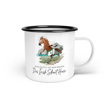 Emaille-Tasse "Irish Short Horse"