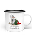 Emaille-Tasse "Schmusitano"