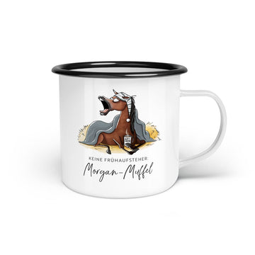 Emaille-Tasse "Morgan-Muffel"