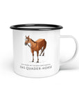 Emaille-Tasse "Quader-Horse"