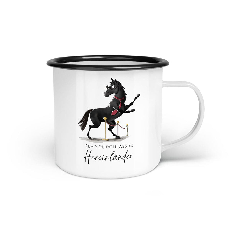 Emaille-Tasse "Hereinländer"