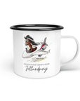 Emaille-Tasse "Jetlandponys"