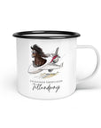 Emaille-Tasse "Jetlandponys"