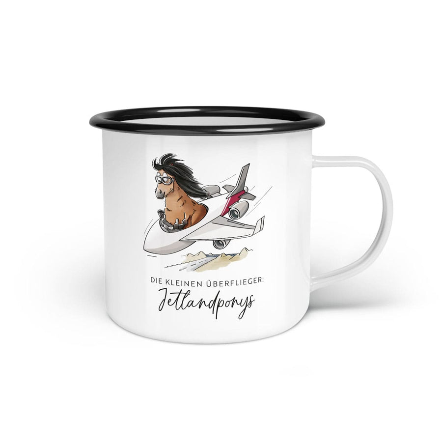 Emaille-Tasse "Jetlandponys"