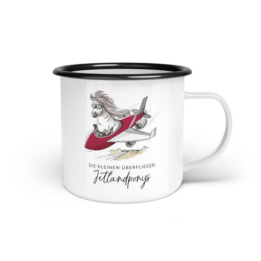 Emaille-Tasse "Jetlandponys"