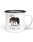 Emaille-Tasse "Shy Horse"