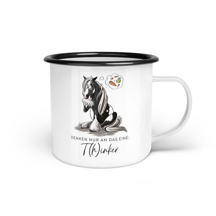 Emaille-Tasse "T(h)inker"