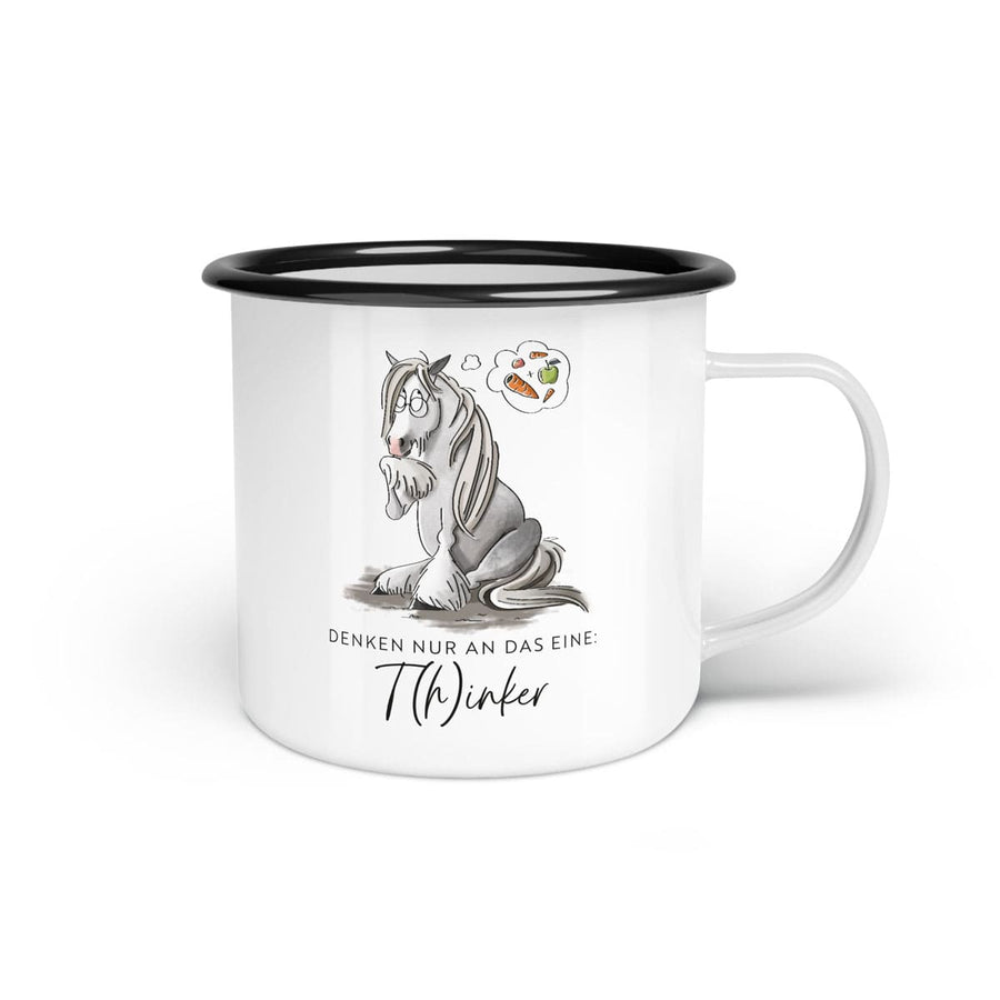 Emaille-Tasse "T(h)inker"