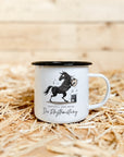 Emaille-Tasse "Rhythmustang"