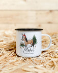 Emaille-Tasse "Möhri Christmas"