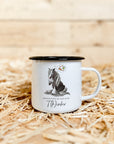 Emaille-Tasse "T(h)inker"