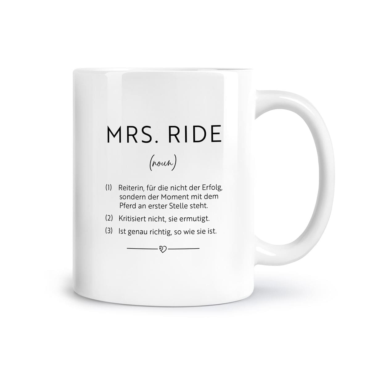 Tasse "mrs. ride Definition"