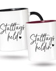 Tassen-Set "Stalltagsheldin & Stalltagsheld "