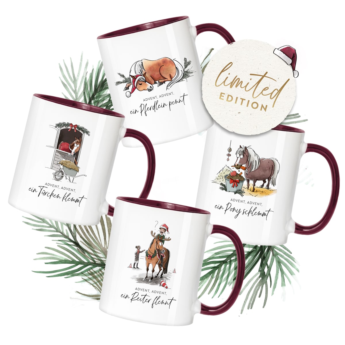 Advents-Tassen Set | 4-teilig