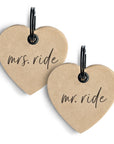 Lederanhänger-Set "mrs. ride & mr. ride"