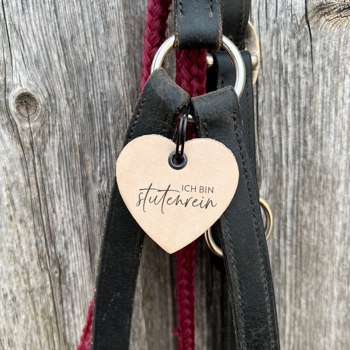 Lederanhänger "Ich bin stutenrein"