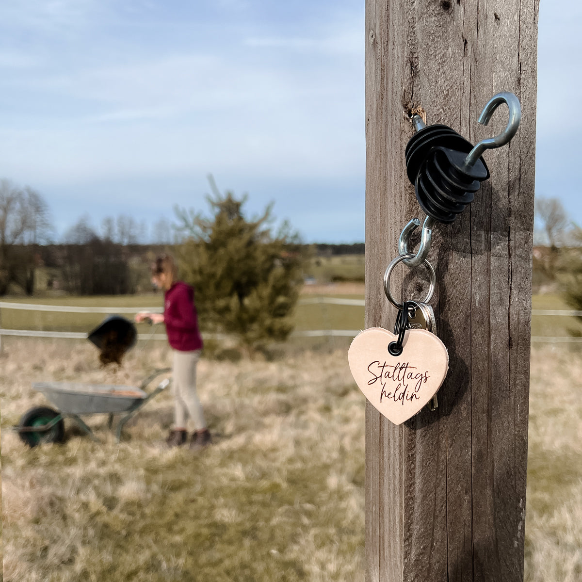 Lederanhänger "Stalltagsheldin"