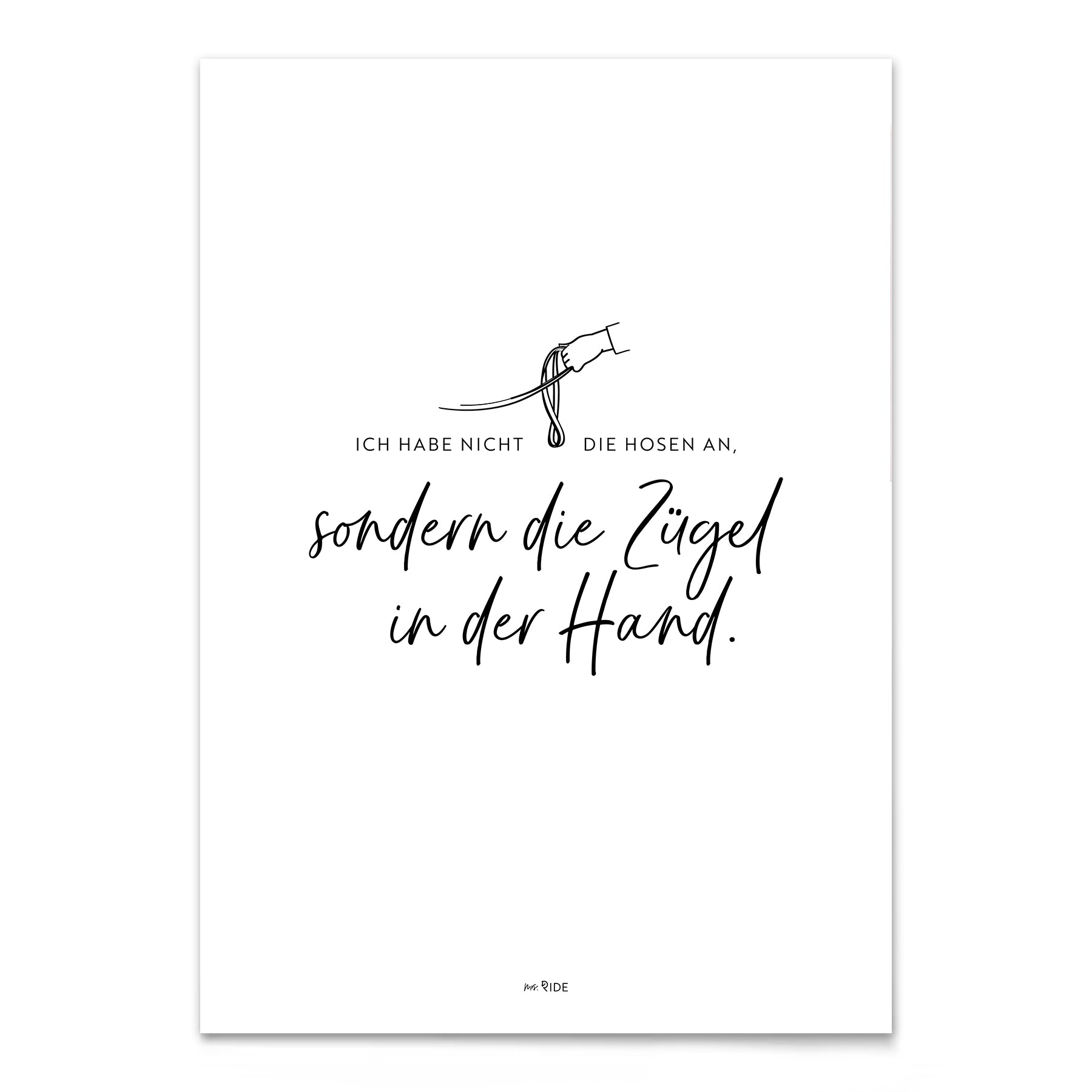 Poster "Zügel in der Hand"