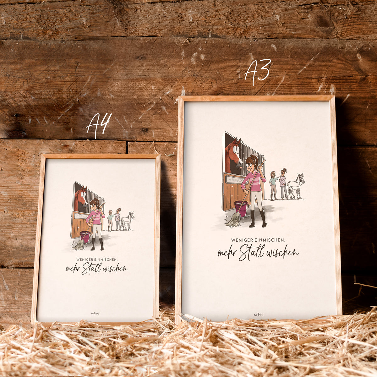 Poster "Weniger einmischen, mehr Stall wischen"