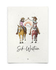 Strohpapier-Postkarte "Sch-Western"