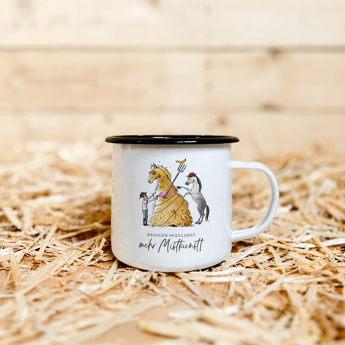 Emaille-Tassen Set "Spread the Message" | 4-teilig