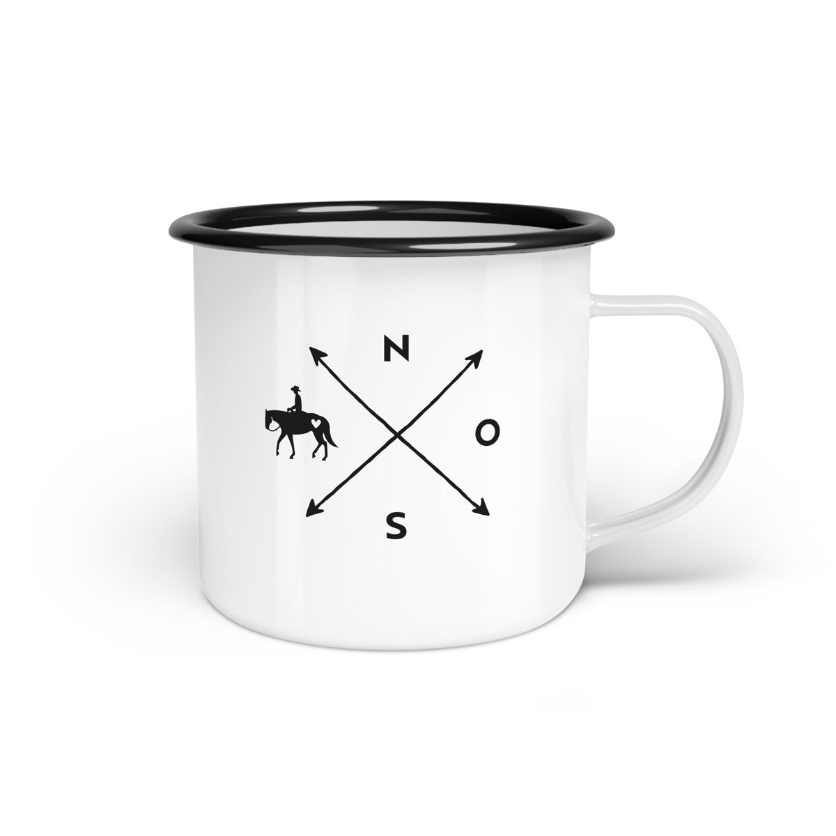 Emaille-Tasse "Western"